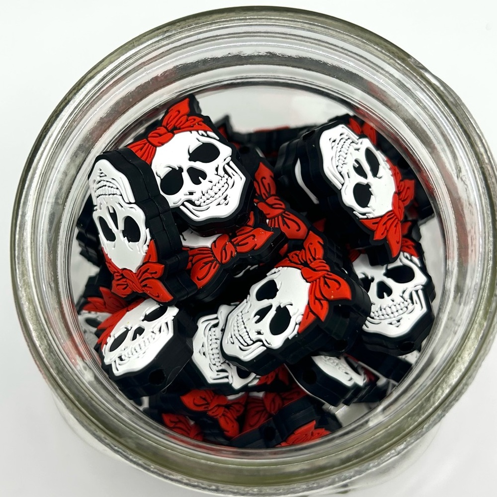 Skull Focal Silicone Beads